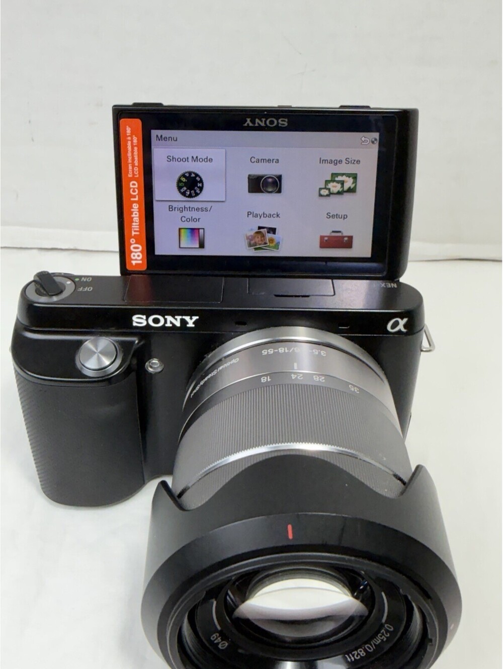 Sony NEX-F3 16.1MP Mirrorless Interchangeable Lens Camera w/ Sony 18-55 lens